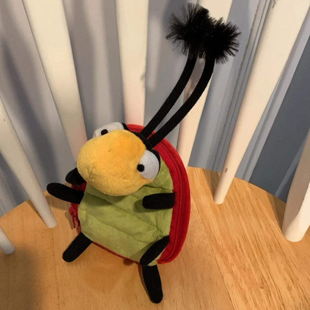 Vintage Hallmark Bee Plush Zippered Gift Bag Surprise Holder Reward BTS